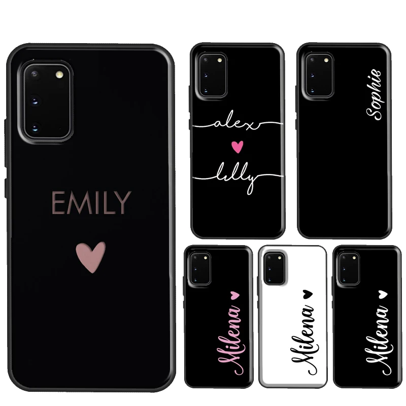 CUSTOM HANDWRITTEN NAMES WEDDING Fundas For Samsung Galaxy S21 Ultra S22 S20 FE S8 S9 S10 Note 10 Plus Note 20 Ultra Case