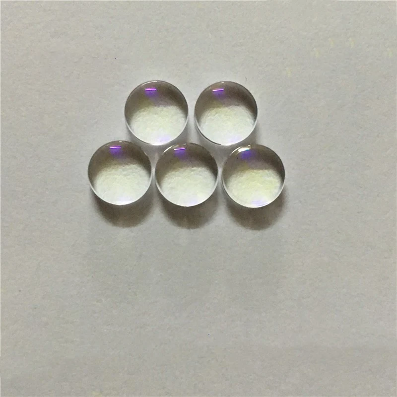 Aspheric Lens 8mm In Diameter   Thickness 4mm   Focal Length 4mm Glass Lens Coating 400nm-470nm Band