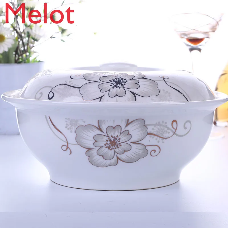 Bowl Dish Set Household 53 Pieces Plate Bowl Chopsticks Large Soup Bowl Fish Plate Combination Creative Ceramic Tableware Set