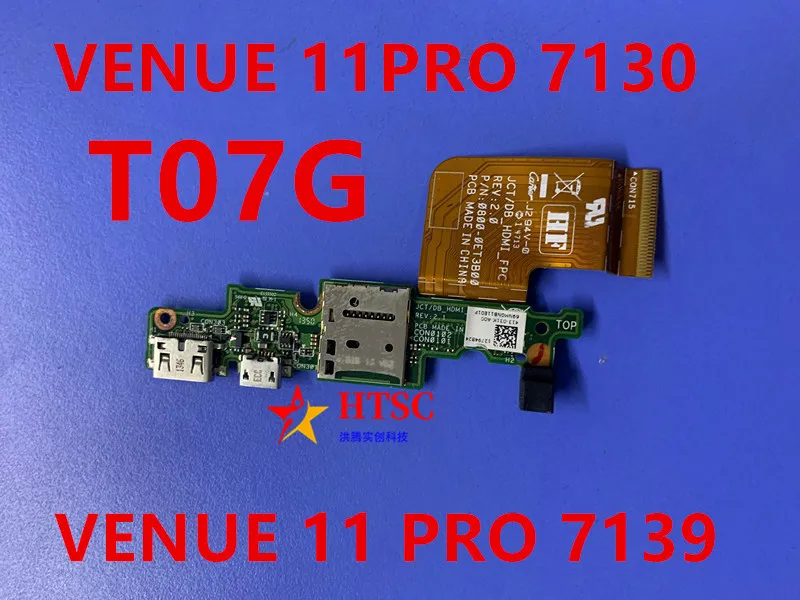 

Original JCT DB FOR Dell Venue 11 Pro (7130) Tablet Venue 11 Pro (7139) Tablet DC power BOARD Perfect work free shipping