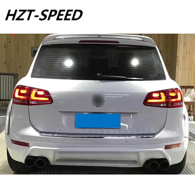 Wide Style Unpainted FRP Material Front Bumper Lip Rear Diffuser Fender Flares Car Body Kit For VW Touareg Tuning 2011-2013