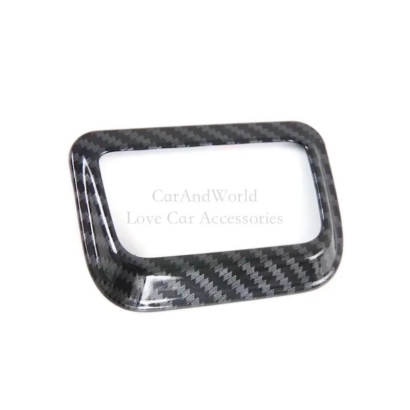 For KIA Optima K5 2020 2021 Left Middle Console Headlights Switch Button Adjust Frame Cover Trims Carbon Fiber Car Accessories