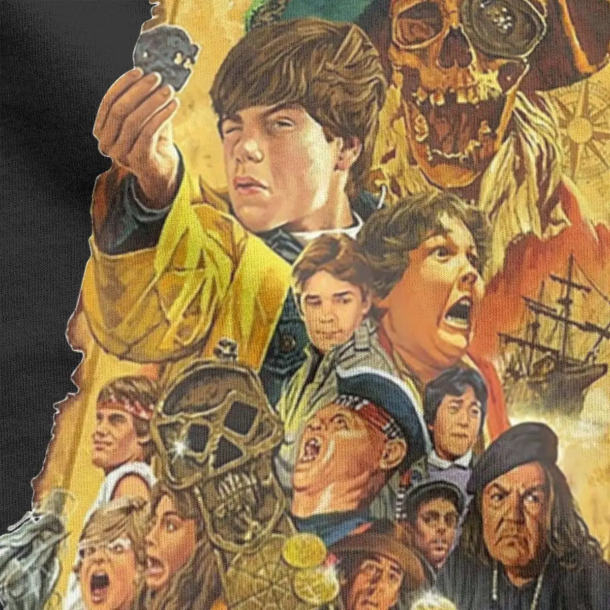 The Goonies Poster T-Shirts for Men Casual Cotton Tee Shirt O Neck Short Sleeve T Shirt Birthday Gift Clothing