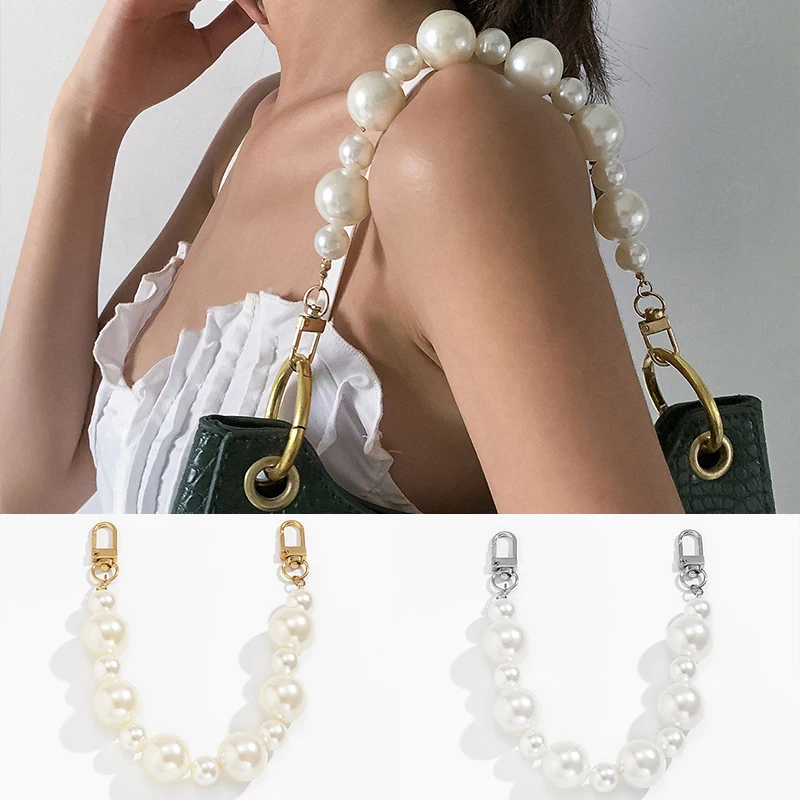 Fashion Imitation Pearl Bag Decoration Luggage Accessories Chain Women Handbag Shoulder Bag Strap Chain Decorative Pearl Chain