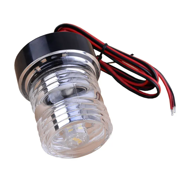 ABS البلاستيك قارب ضوء 360 درجة ضوء الملاحة المستديرة ‌ مصباح ملاحة رؤية 2 ميل ‌ 206LM ضوء أبيض عالي التجويف