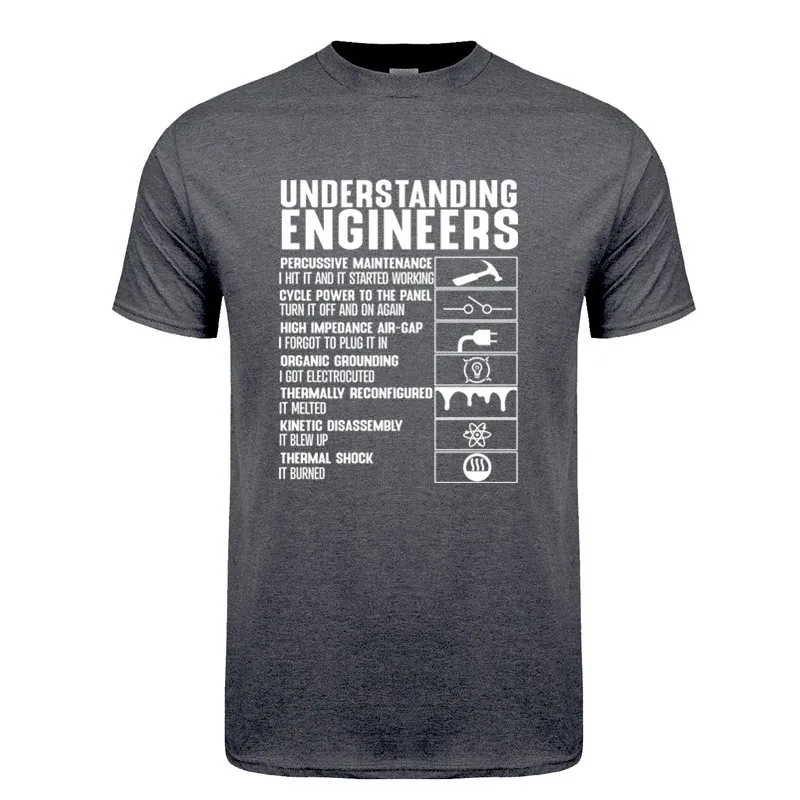 Understanding Engineers T Shirt Electrical Short Sleeve Casual Engineer Tops Tee JL-157