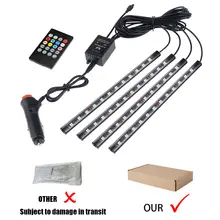 LED Car Foot Light with Remote Control #2