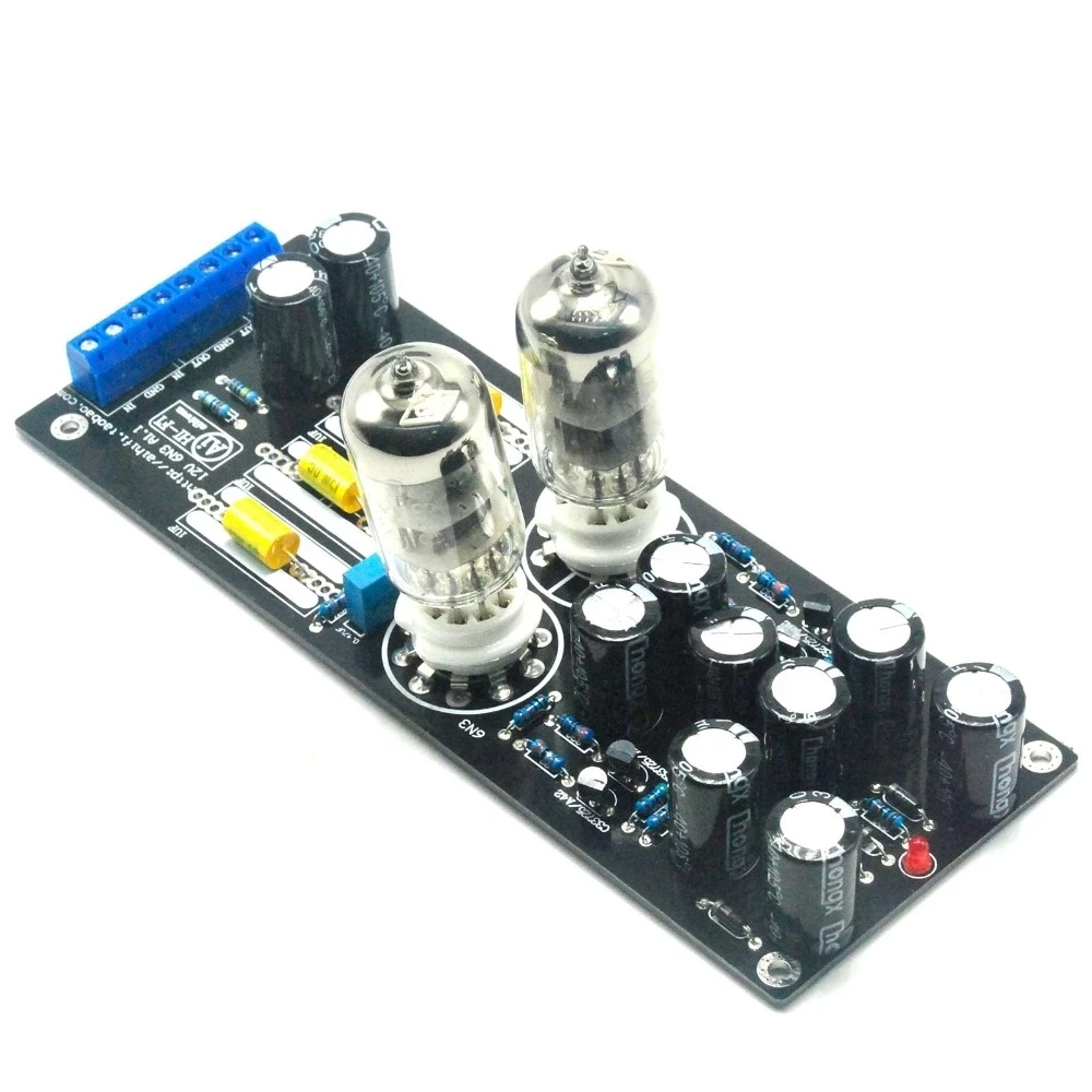 6N3*2 (5670/6H3) Stereo Tube Preamplifier Assembled Board Tube Buffer AC12V 1A