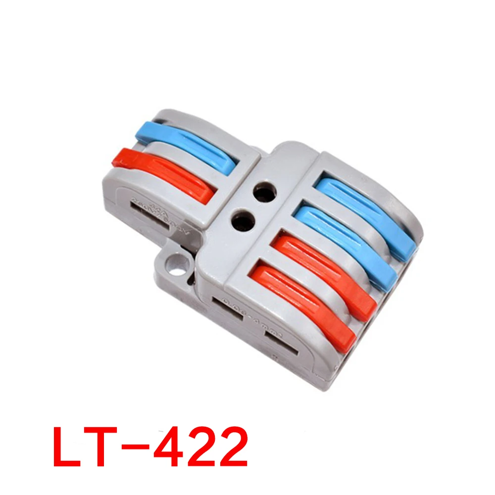 

5PCS 2 Input 4 Output 2 Input 6 Output Universal Fast Wire Cable Connector Push-in Conductor Terminal Block