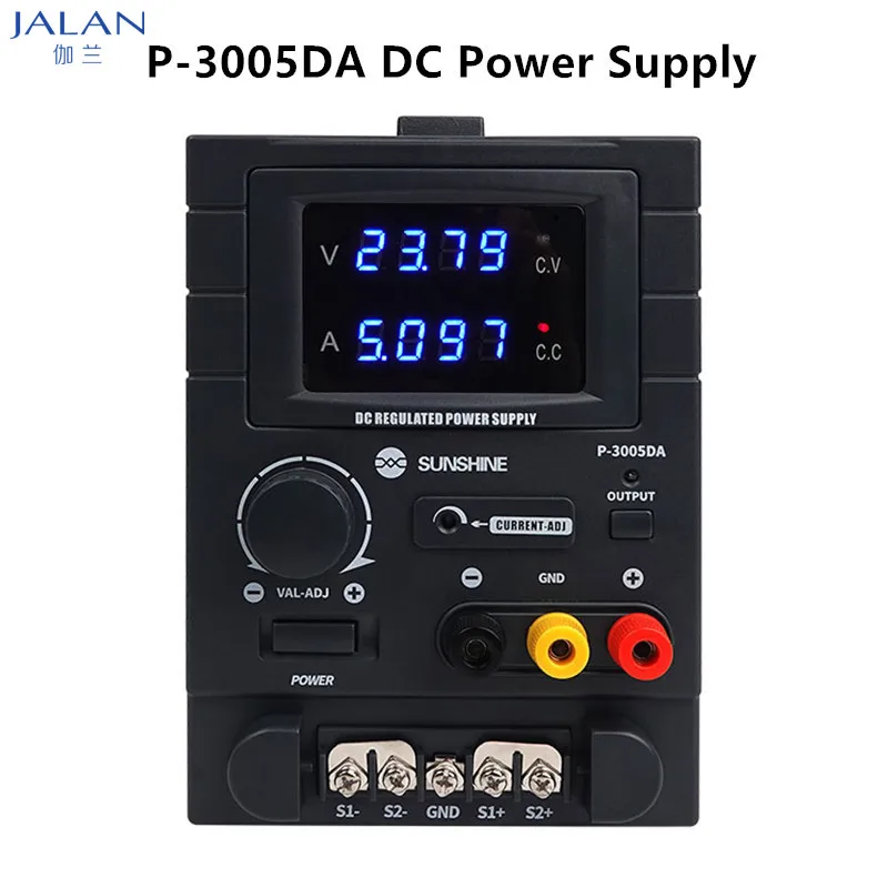 

Sunshine P-3005DA 30V 5A 4 digital display regulated power supply DC Mobile Phone Repair Intelligent Power Source