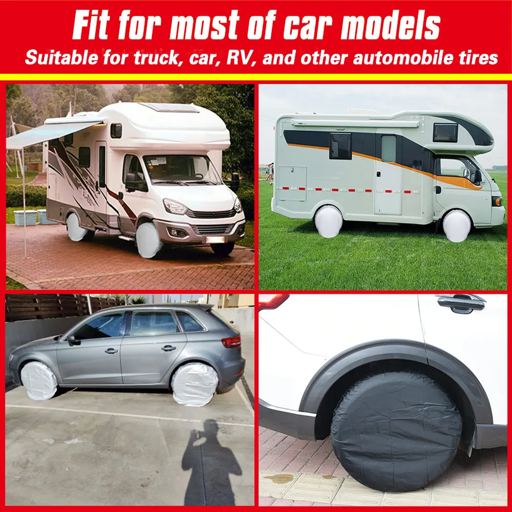 2pcs/Set Wheels Case Protector Bags Car Heavy Duty RV Wheel Tire Covers Exterior Accessories For Truck Trailer Camper Motorhome