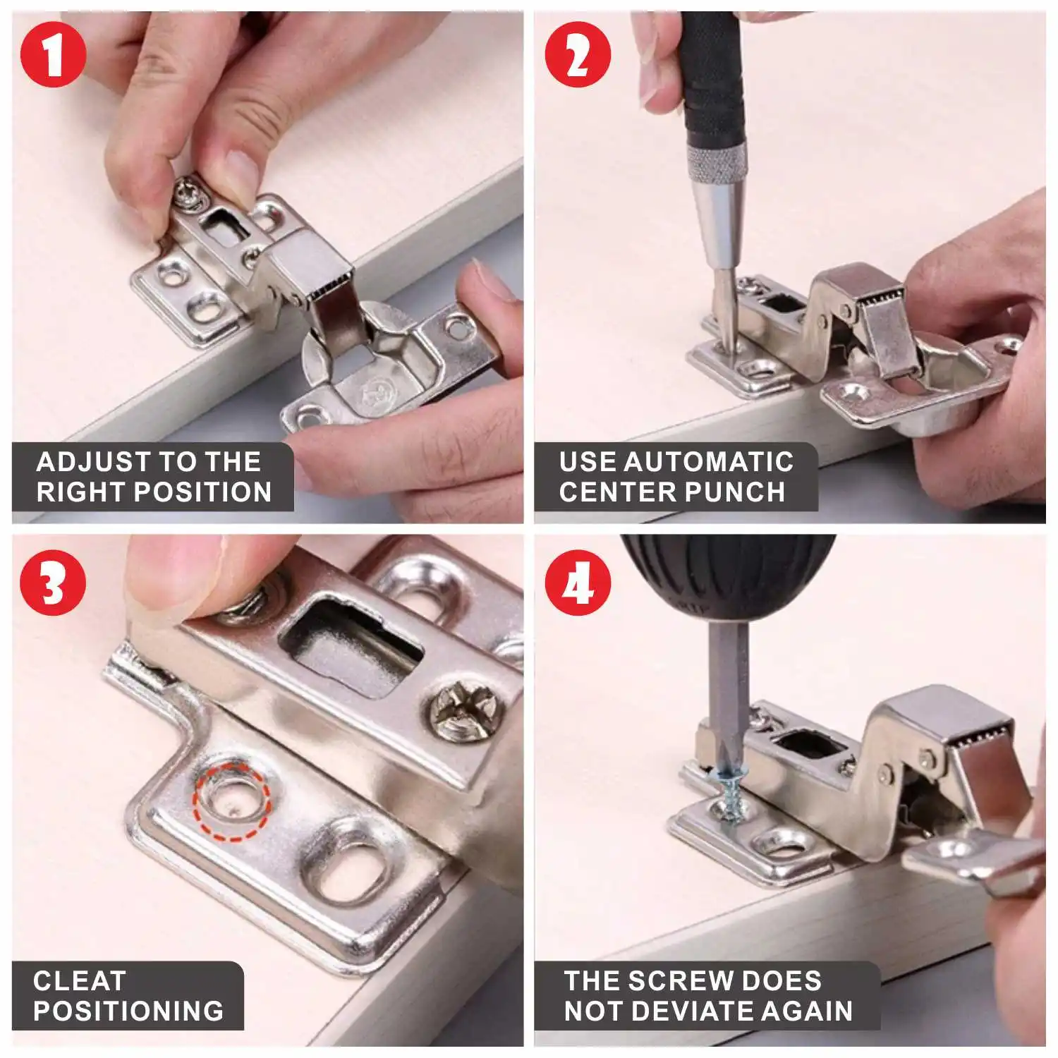 Automatic Center Pin Punch Spring Loaded Marking Starting Holes Tool HSS Wood Press Dent Marker Metal Tool Drill Bit
