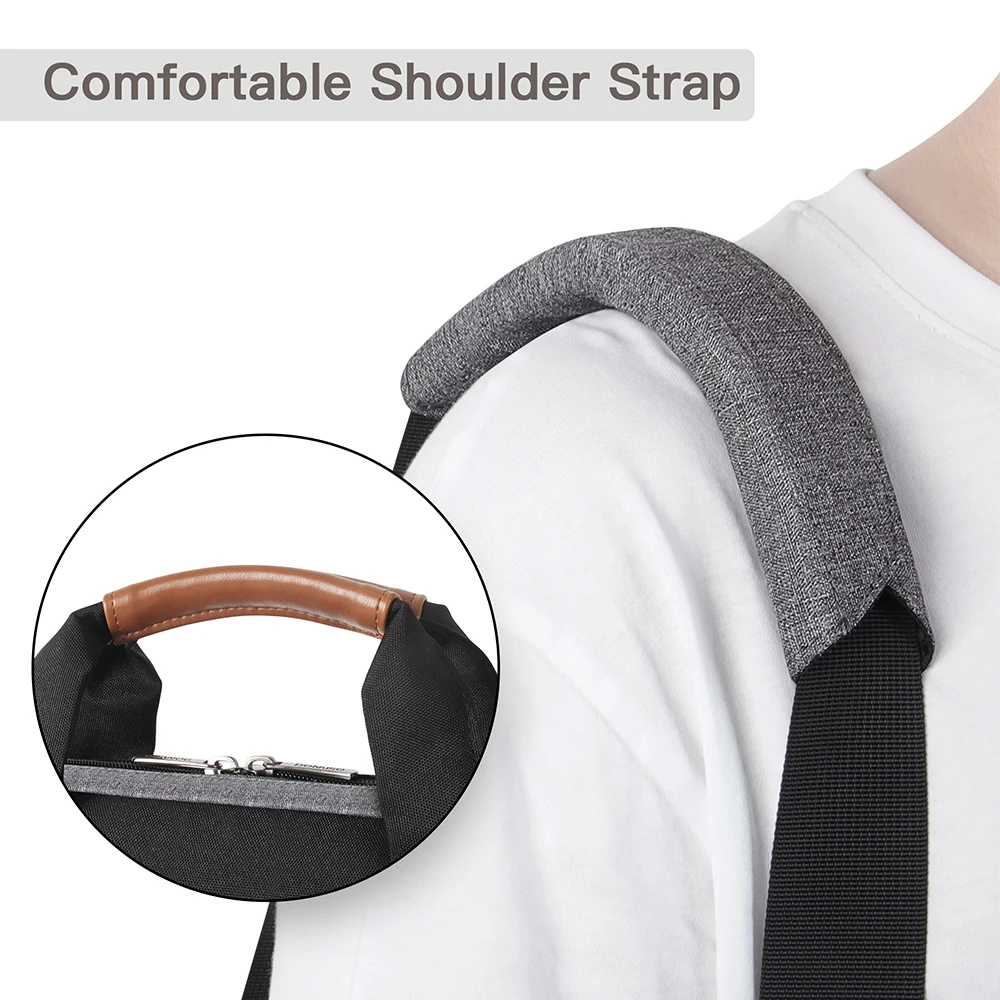 Water-resistant Laptop Sleeve With Shoulder Strap For 15.6\