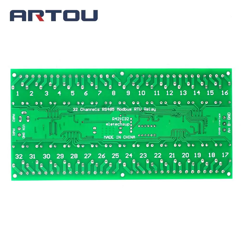 12V 16 Channel RS485 Relay Modbus RTU protocol Serial remote control switch PLC control board