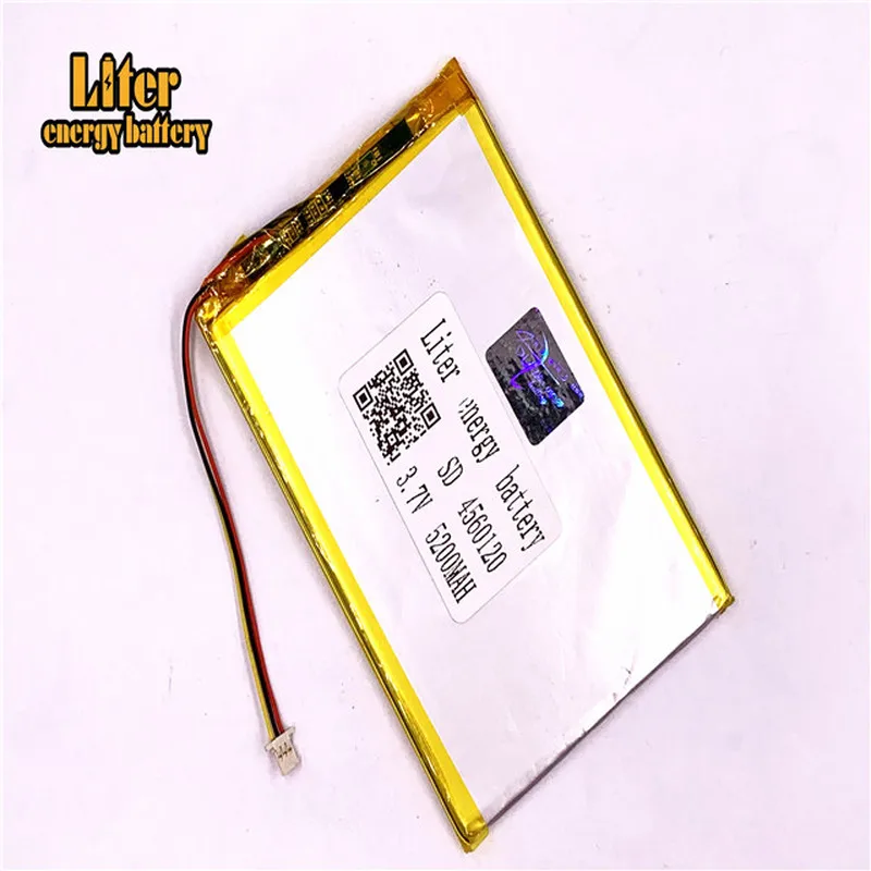 1.0MM 3pin connector 3.7v 4560120 lithium polymer battery with pcm backup 5200mah tablet pc battery