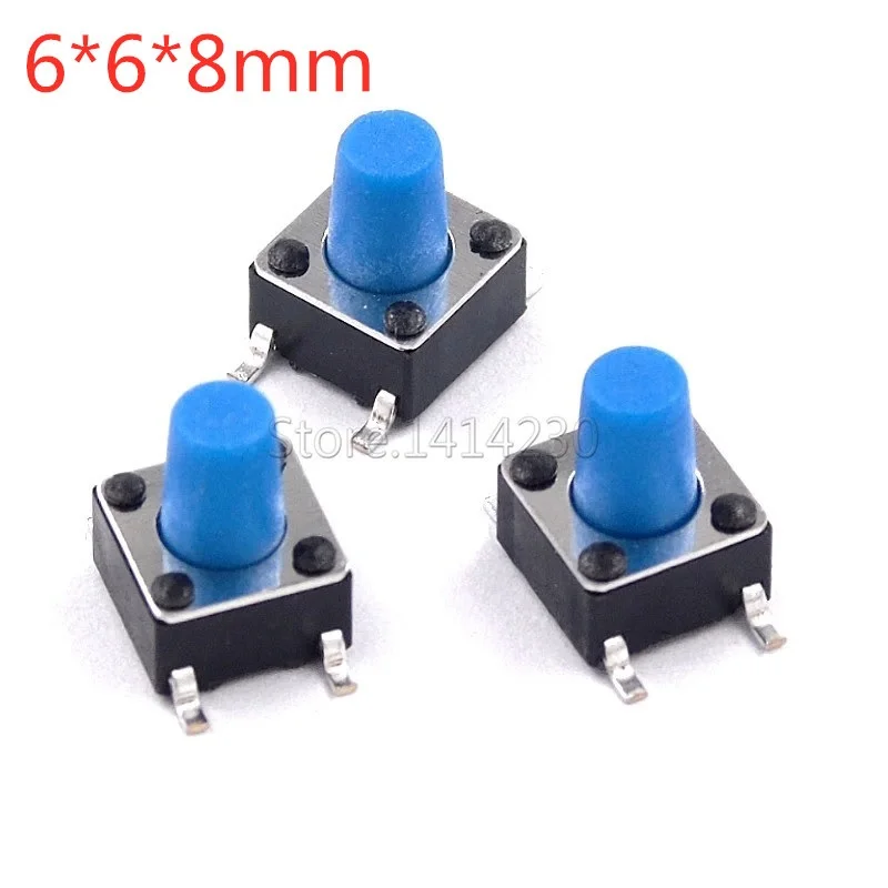 6x6mm Panel PCB Momentary Tactile Tact Mini Push Button Switch SMT 4pin 6x6x4.3/5/6/7.3-12 MM 6*6*4.3MM 5MM 6MM 7MM 8MM - 12MM