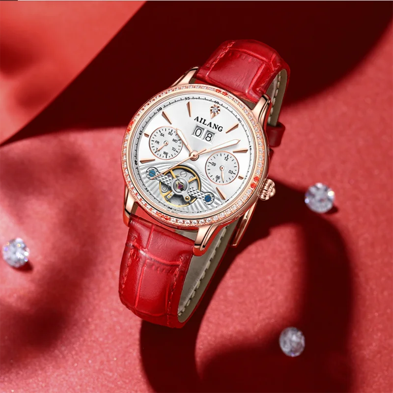 

2022 AILANG new hollow calendar with diamonds, fashionable and beautiful women's waterproof watch