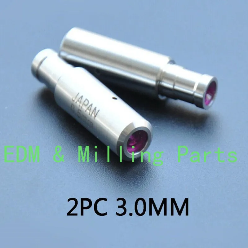 2PCS CNC 3.0MM Ruby Ceramic Electrode Guide Fit EDM Wire Cut Machine Parts For EDM Wire Cut Mill Part