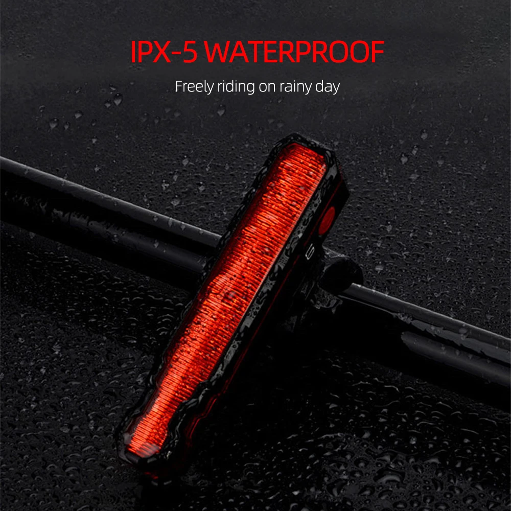 ThinkRider Laser Bike Light Front Rear Safety Warning Bicycle USB Rechargeable Bike Tail Rear Light Waterproof Cycling Lamp