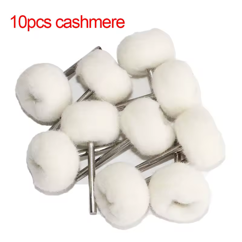 1" Wool Felt Grinding Sanding Head Abrasive Buffing Wheel 2.35/3mm Shank Cotton Thread Polishing Mini Brush for Dremel Dril - Image 4