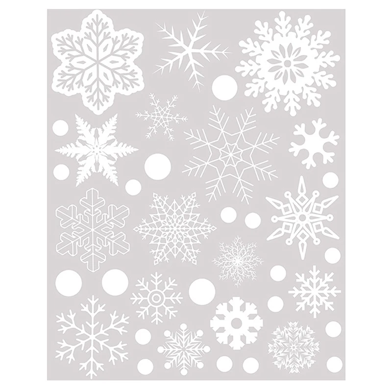 37pcs/set Christmas Glitter Snowflake Clings Window Film Glass Sticker Static Decal DIY Home Decor