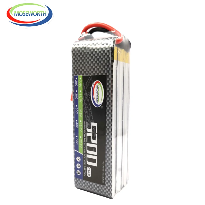 Moseworth 5S 18.5V 5200mAh 30C/60C RC Giocattoli Batteria LiPo Per RC Quadcopter Drone Elicottero Aereo Auto RC LiPo 5S 5200mah
