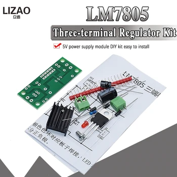 Diy Kit LM7805 L7805 Dc/Ac Drie Terminal Voltage Regulator Voeding Module 5V 6V 9V 12V Uitgang Max 1.2A