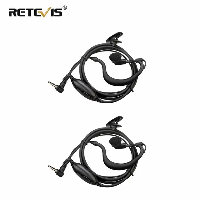 Retevis EEY001 Słuchawka z zaczepem na ucho, radio, 3.5mm, pojedyncza igła, słuchawka z mikrofonem PTT do Retevis RB619 RT22 RT622P B63S B63H