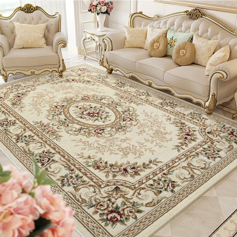 Modern Soft Persian Carpets For Living Room European Style Palace Carpet For Bedroom Parlor Dining Table Mat Thick Study Rug