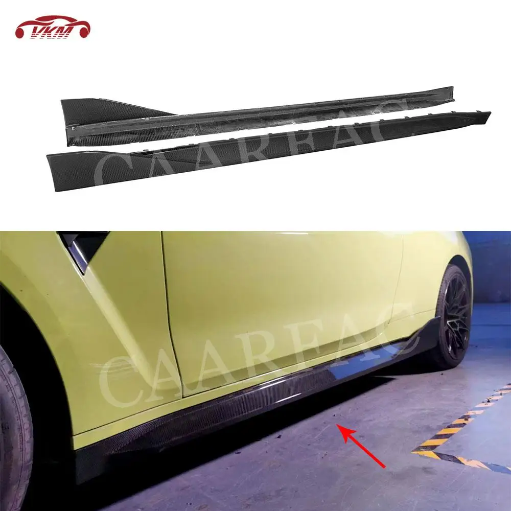 

For BMW 4 Series G82 G83 M4 2021 UP Dry Carbon Fiber Side Skirts Bumper Apron Lip MP Style Fiber Glass Coupe 2 Door