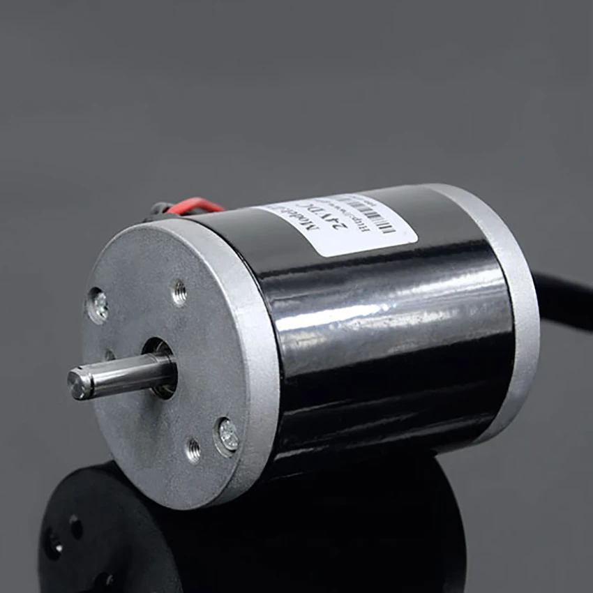 24V 150W 7000rpm High Torque DC Motor Low Noise Dual Ball Bearings Carbon Brush Motor for Mini Bead Lathe Machine Shaft Dia 8mm