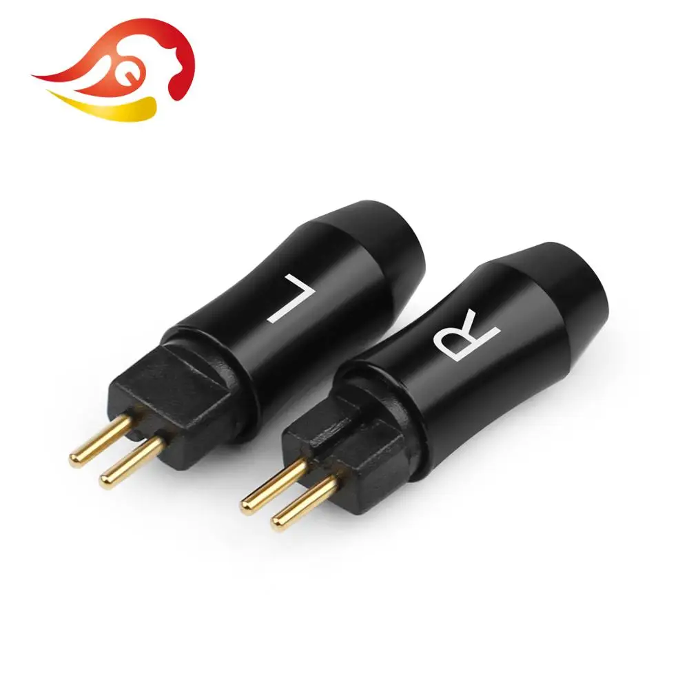 QYFANG 0.78mm Gold-Plated Stereo Earphone Pin Audio Jack Connector HiFi Headset Plug Metal Adapter for UM3X W4R UE18 Headphone