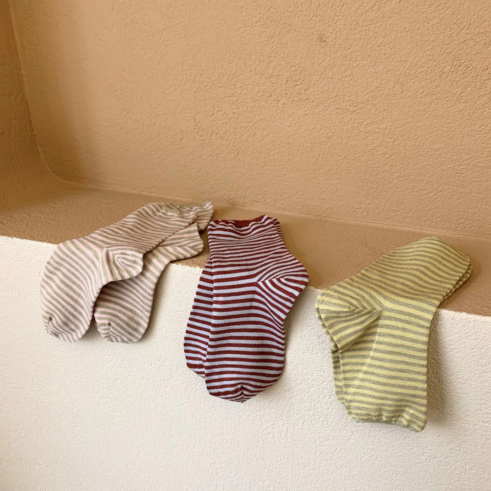 12Pcs=6Pairs/Pack Women Boneless Cozy Breathable Bamboo Fiber Socks Set Japanese Korean Maiden Casual Fashion Striped Socks Lot