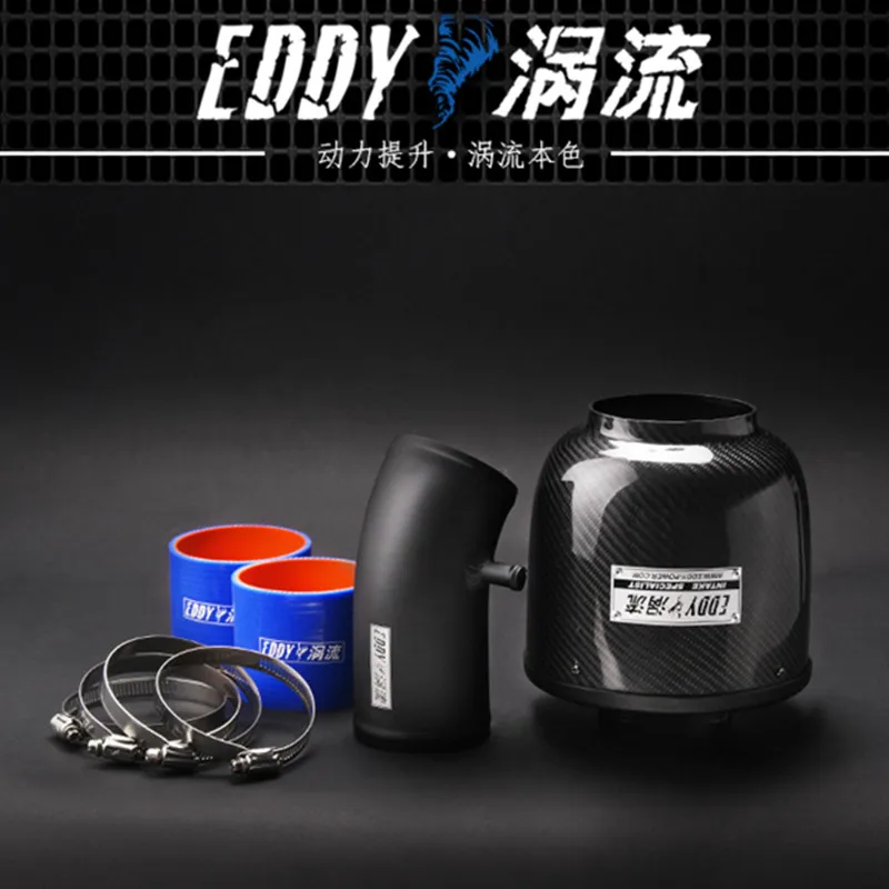 EDDY Intake System Air Intake Pipe & Carbon Fiber Air Filter for Ford Focus 1.8 / 2.0 2005-2013 Car Engine Parts Accessories