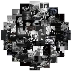 10/30/50PCS Black and White Personalized Landscape Decoration Graffiti Waterproof Sticker Notebook Refrigerator Helmet Wholesale
