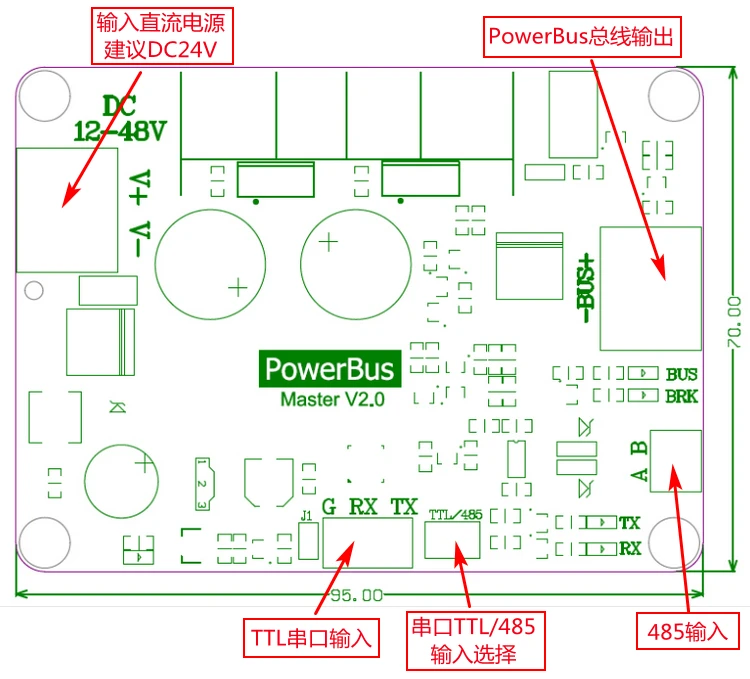 Imagem -04 - Powerbus Fogo segundo Ônibus Pb620 Placa de Controle Principal Pb331 Sub-placa Módulo Escravo Modbus