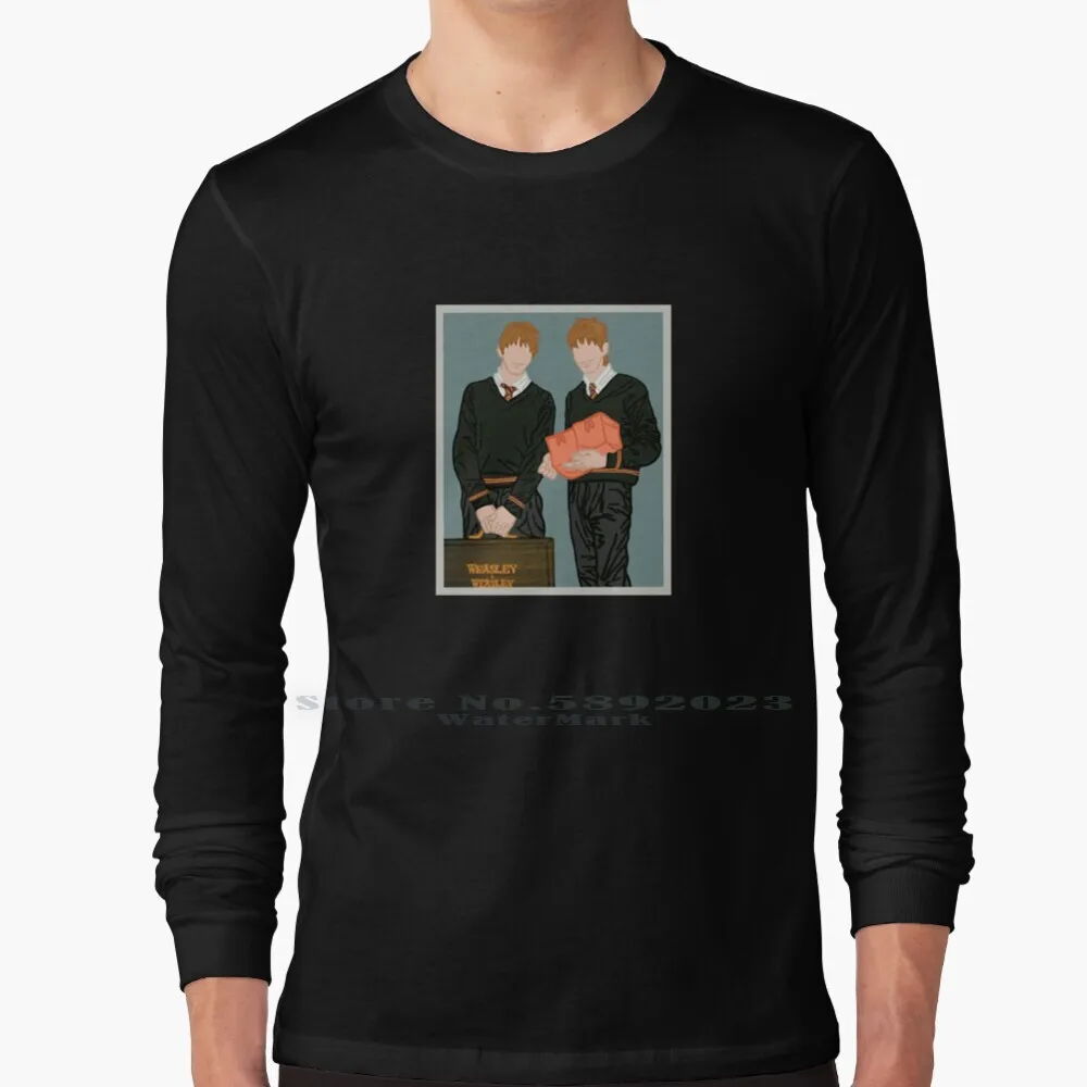 Weasley Wheezes 100% Cotton Long Sleeve T Shirt Fred Weasley George Weasley Fred And George Wizarding Wheezes Mischief Managed