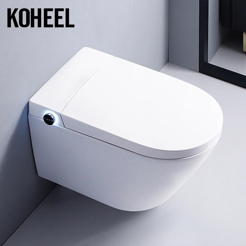 

KOHEEL Hanging Electronic Toilet Auto Flushing Wall Hung Smart Toilet One-Piece Intelligent Toilet Bathroom Toilets