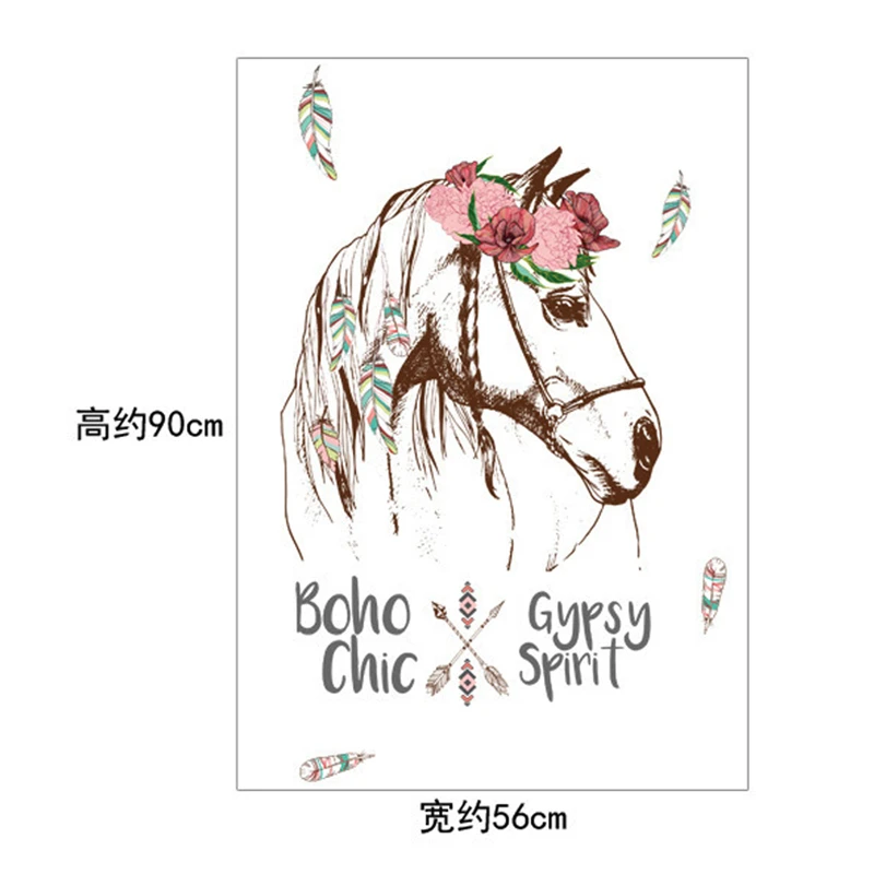The Horse Wall Stickers For Shop Office Home Decoration Gypsy Spirit Mural Art Diy Bedroom Living Room Pvc Wall Decals