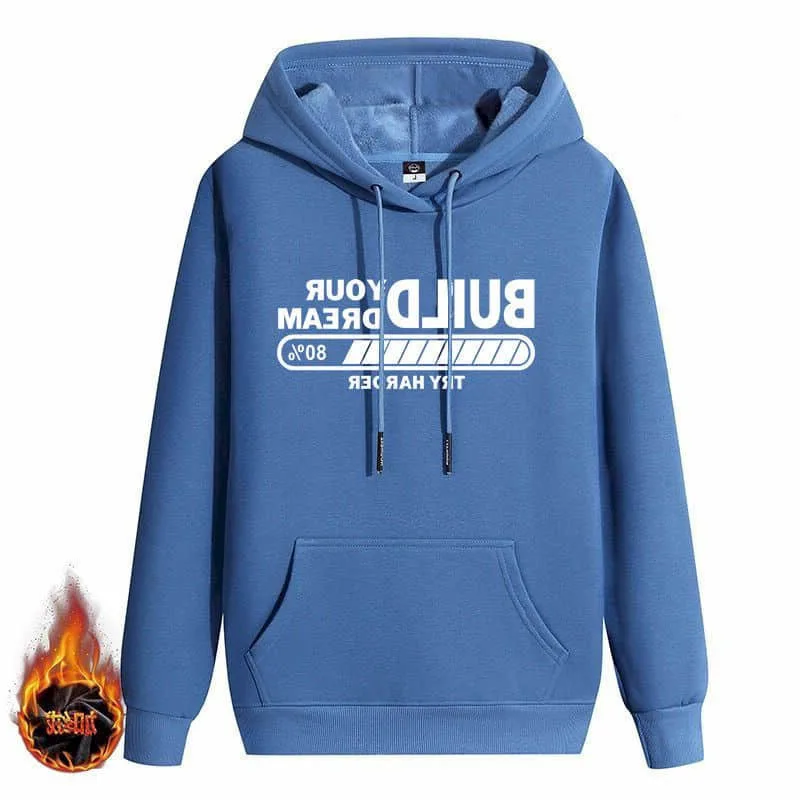 

Plush hooded sweatshirt men's Korean loose thick coat winter long-sleeved hoodie pullover clothes women trend streetwear