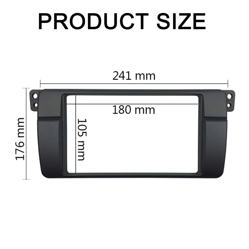 180*105mm BMW 3 시리즈 E46 라디오 DVD 스테레오 패널 대시 트림 키트 GPS 재 장착 설치 프레임 용 더블 딘 근막 열기