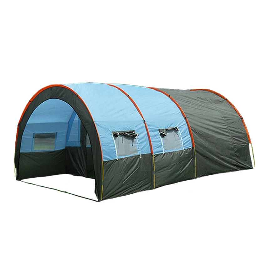 

Large Camping Tent 8-10 People Waterproof Portable Outdoor Picnic Family Party Tunnel Tent Equipment Double Layer Tent 4 Seasons