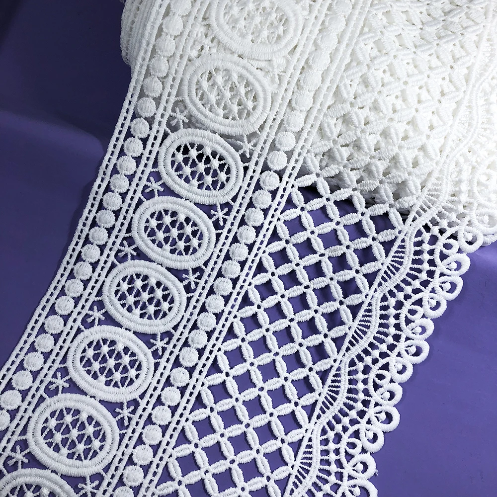 10yard/Lot High Quality White Combination Latest African Lace 2021 Sewing Trim Ribbon Diy Skirt Curtain Wedding Dress Decoration