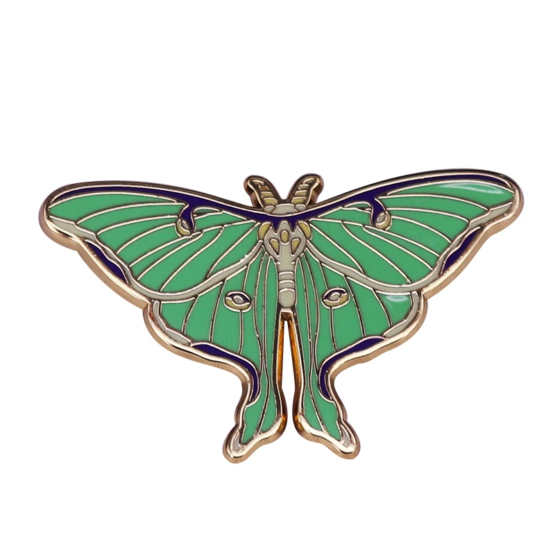 Luna moth lapel pin are supposed to signify rebirth and new beginnings, and to see one is considered lucky.