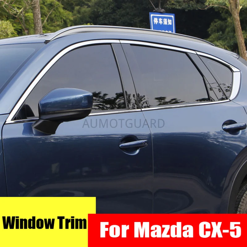 

Stainless Steel Car Window Trim Strips Outer Decoration Refit For Mazda CX-5 CX5 2017 2018 2019 2020 KF Car Styling