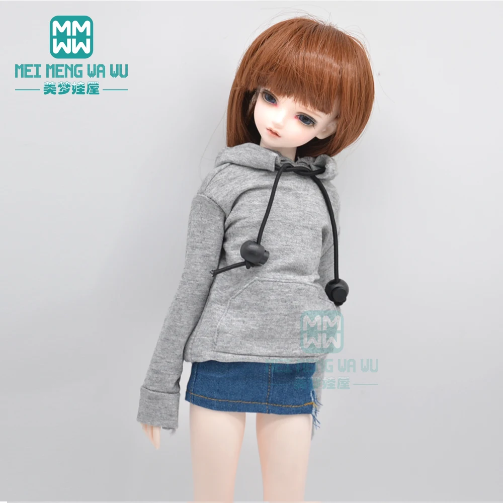 BJD dolls Accessories fits 30-45cm 1/4 1/6 MSD MK YOSD doll Sweatshirt, denim shorts, sports shoes