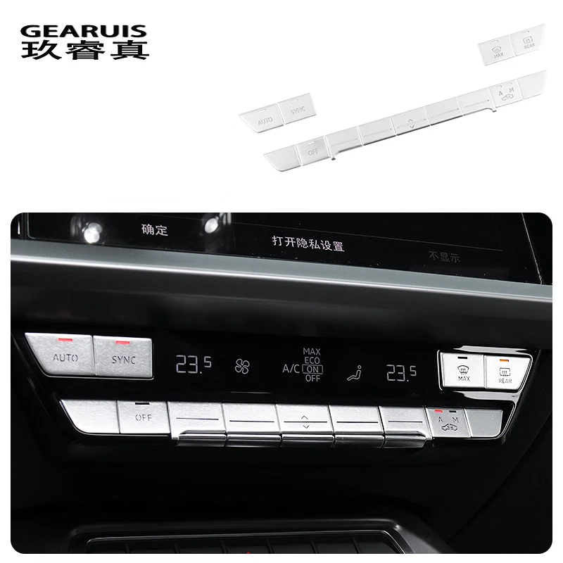 Auto Console Air Conditioning Button Decoration Cover Trim For Audi A3 A3L 2021 Air Vent Button Sticker Car Interior Accessories