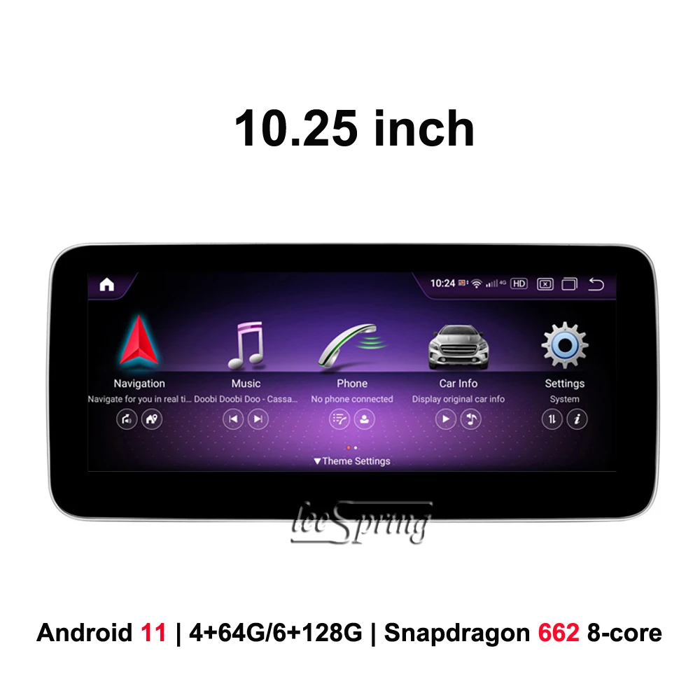 10.25 inch Android 12 Car Multimedia player for Mercedes Benz C-Class 204 W204 (NTG4.0 2008-2010)