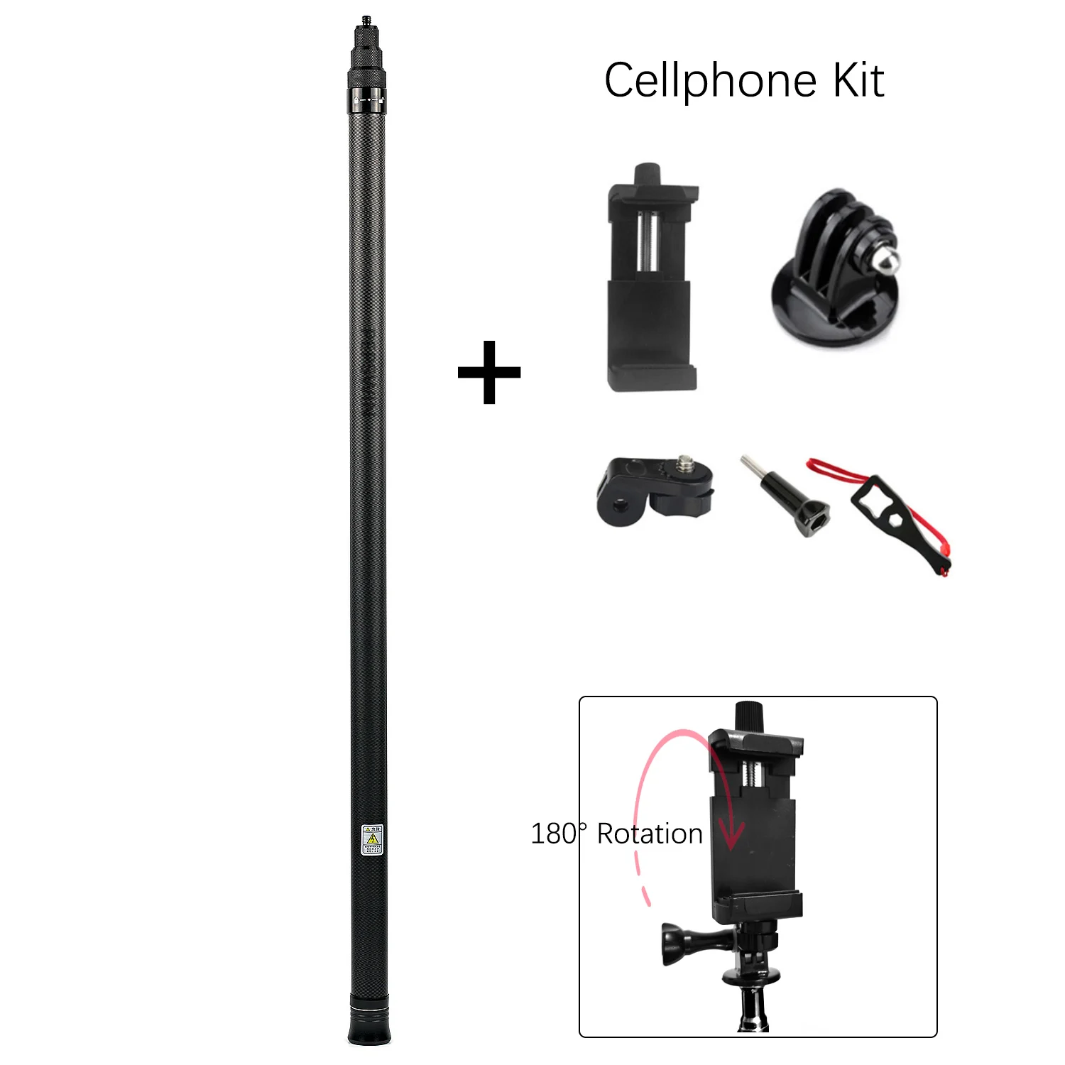 3M Insta360 EINE X2 Unsichtbare Selfie Stick für EIN R ONE X GoPro Max Ultra-Licht Carbon Faser für GoPro 9 Action Kamera Zubehör – Detail 11