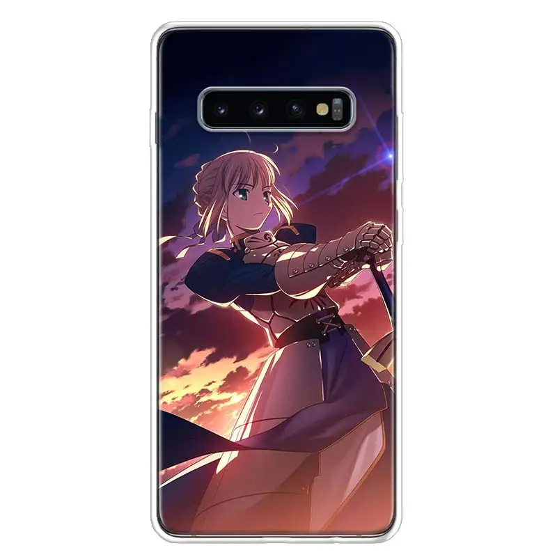 Fate Zero Stay Night Saber Phone Case Cover for Samsung Galaxy S20 S21 FE S22 S23 S24 Ultra S10 S10E S9 S8 Plus + Art Gift Coque